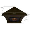 Chateau Corner Electric Fireplace in Dark Walnut by Real Flame 5