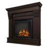 Chateau Corner Electric Fireplace in Dark Walnut by Real Flame 6