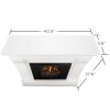 Chateau Electric Fireplace in White by Real Flame 6