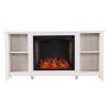 Cheksire Smart Fireplace w/ Storage – White 22
