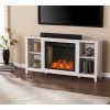 Cheksire Smart Fireplace w/ Storage – White