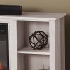 Cheksire Smart Fireplace w/ Storage – White 15