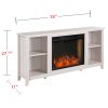 Cheksire Smart Fireplace w/ Storage – White 17