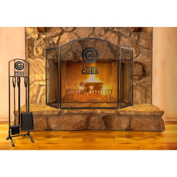 Chicago Cubs Imperial Fireplace Screen - Brown 1
