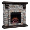Classic Flame Pioneer Stone Electric Fireplace Mantel Package