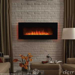 Clevr 39" Adjustable Electric Wall Mount Fireplace Heater