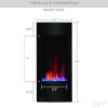 Clevr Vertical Wall Mount 32" Adjustable Electric Fireplace Heater, with Multicolor Backlight & Remote, 750-1500W, Black 8