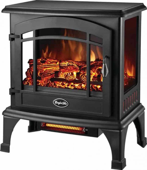 Comfort Glow EQS5140 Compact Thermostatic Electric Stove With Infrared Quartz