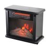 Comfort Zone CZFP20M 350/700 Watt 2 Heat Setting Infrared Desktop Fireplace Heater