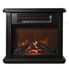 Comfort Zone CZFP20M 350/700 Watt 2 Heat Setting Infrared Desktop Fireplace Heater, Black 8