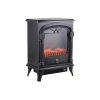Comfort Zone Fireplace Stove Heater Electric Powerful 1500W 2 Heat Settings 3D Flame Portable Safety Features CZFP4 Black, 2-Pack 12