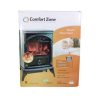 Comfort Zone Fireplace Stove Heater Electric Powerful 1500W 2 Heat Settings 3D Flame Portable Safety Features CZFP4 Black, 2-Pack 15