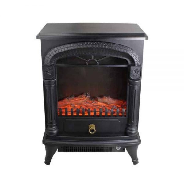 Comfort Zone Fireplace Stove Heater Electric Powerful 1500W 2 Heat Settings 3D Flame Portable Safety Features CZFP4 Black, 2-Pack 8
