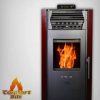 ComfortBilt HP50S Pellet Stove w/Remote and Thermostat in Burgundy 2