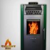 ComfortBilt HP50S Pellet Stove w/Remote and Thermostat in Green
