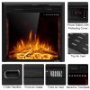 Costway 26'' 750W-1500W Fireplace Electric Embedded Insert Heater Glass Log Flame Remote 10
