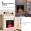 Costway 26'' 750W-1500W Fireplace Electric Embedded Insert Heater Glass Log Flame Remote 12