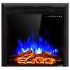 Costway 26'' 750W-1500W Fireplace Electric Embedded Insert Heater Glass Log Flame Remote 18