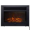 Costway 28.5'' Fireplace Electric Embedded Insert Heater Glass Log Flame Remote Home 11