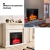 Costway 30'' 750W-1500W Fireplace Electric Embedded Insert Heater Glass Log Flame Remote 13