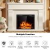 Costway 30'' 750W-1500W Fireplace Electric Embedded Insert Heater Glass Log Flame Remote 14