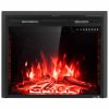 Costway 30'' 750W-1500W Fireplace Electric Embedded Insert Heater Glass Log Flame Remote 18