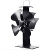 Costway 4 Blades Fireplace Stove Fan Fuel Saving Heat Powered Wood Burner Eco USB 15