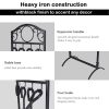 Costway 5 Pieces Fireplace Tools Set 4 Tools & Decor Holder Wrought Iron Fireplaces 10