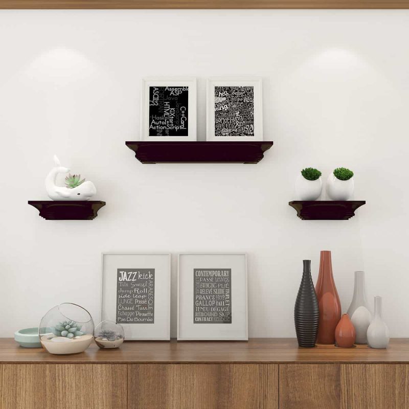 Costway Set of 3 Fireplace Mantel Shelf Ledge Floating Wall Mounted Shelves Decoration