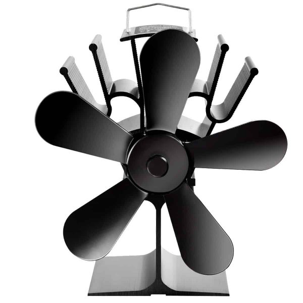 Costway Stove Fan 5 Blades Fuel Saving Heat Powered For Wood Burner Fireplace Eco 2
