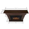 Crawford Slim Line Electric Fireplace in Chestnut Oak by Real Flame 6