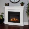 Crawford Slim Line Electric Fireplace in White by Real Flame