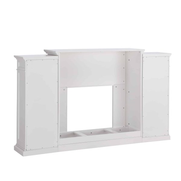 Crayfire Bookcase Electric Fireplace, White 10