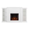 Crayfire Bookcase Electric Fireplace, White 15