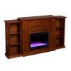 Crayfire Color Changing Fireplace w/ Bookcases 7