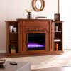 Crayfire Color Changing Fireplace w/ Bookcases
