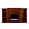 Crayfire Color Changing Fireplace w/ Bookcases 8