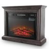 DELLA 1400 Watt Electric Portable Freestanding Fireplace Insert Stove Heater with Glass View Log Glow Remote Control