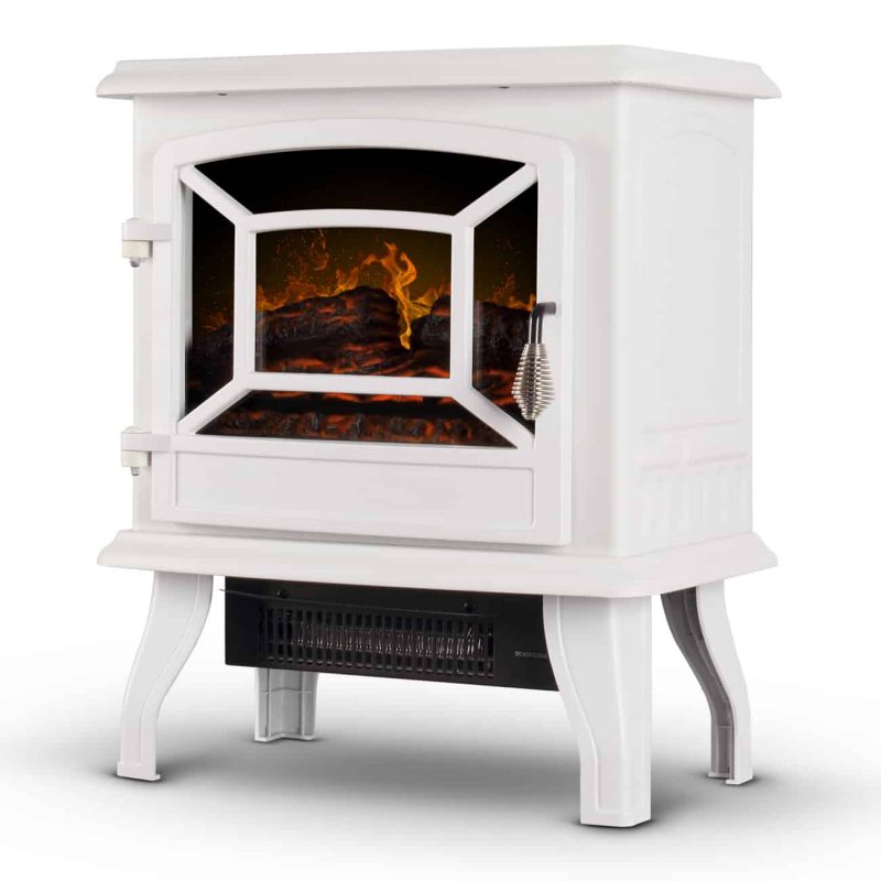 DELLA 17" Adjustable Flame Brightness Thermostat Fireplace Stove Heater 1400-Watts