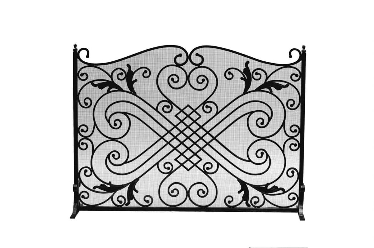 Dagan Black Arched Fireplace Screen