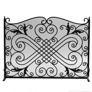 Dagan Black Arched Fireplace Screen