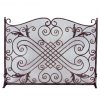 Dagan Copper and Black Arched Fireplace Screen