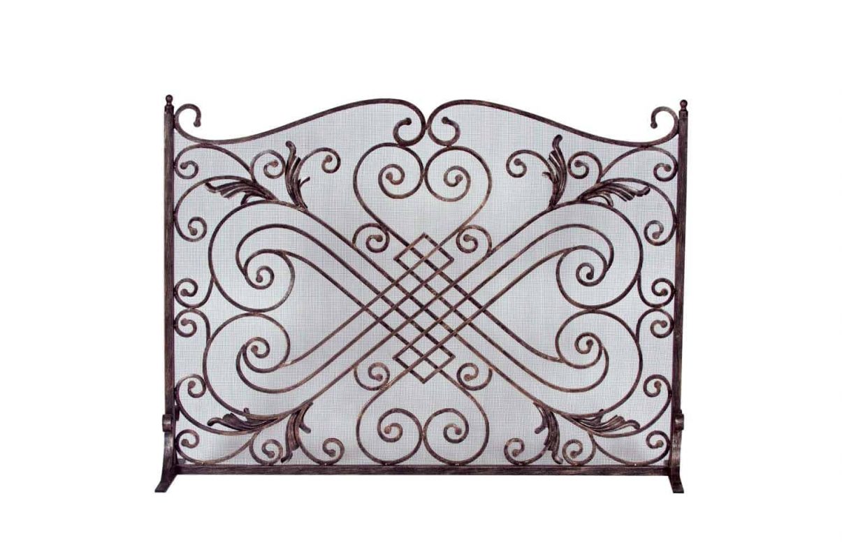 Dagan Copper and Black Arched Fireplace Screen