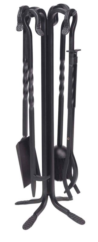 Dagan Five Piece Wrought Iron Fireplace Tool Set