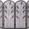 Dagan Four Fold Arched Fireplace Screen with Cotton Tail Design