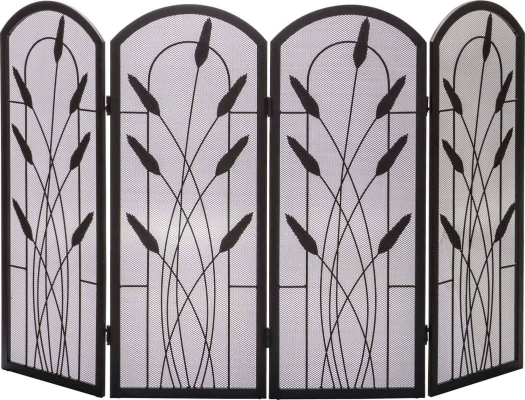 Dagan Four Fold Arched Fireplace Screen with Cotton Tail Design