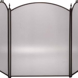 Dagan Three Fold Bronze Arched Fireplace Screen