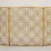 Decmode - Contemporary 31 x 53 inch gold tin three-panel fire screen