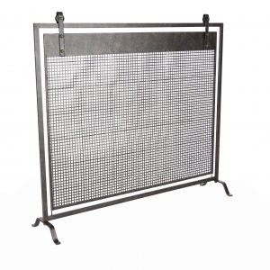 Decmode Contemporary 35 X 38 Inch Iron Mesh Fireplace Screen