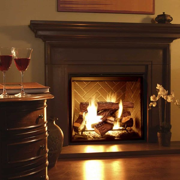 Decorative Realistic Flame 10 PC Petite Ceramic Wood Fireplace Firepit Log Set 2